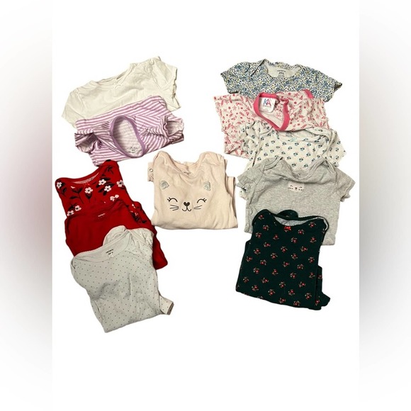 Carter's Other - Baby Girl's Onesies and Tops 11 Piece Carters and More Bundle- SZ 24M